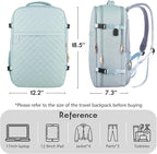 MOMUVO Large Travel Backpack Women, Flight Approved Carry On Backpack, Water - Image 6