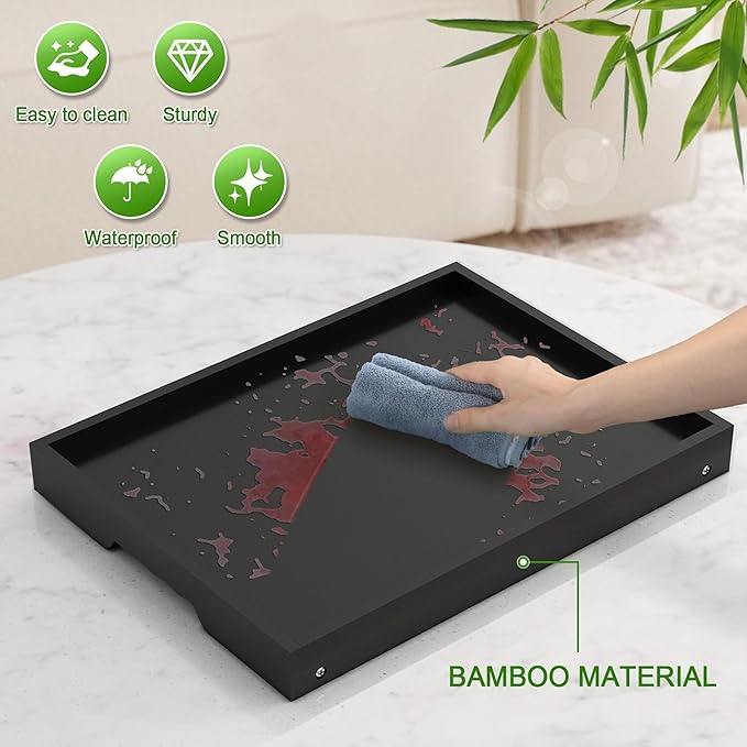 Bed Tray Table with Folding Legs, Bamboo Breakfast in Bed - Image 5