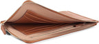 Leatherology Cognac Slim Zip Travel Wallet - Image 3
