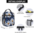 Daisy Insulated Lunch Box for Women Men Daisy Lunch Bag for Travel, or Fishing - Image 6