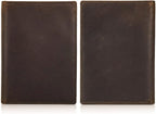 Polare Full Grain Leather Passport Holder RFID Blocking Travel Bifold Wallet - Image 6