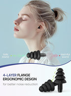 Ear Plugs for Airplane Pressure Relief, 2 Pairs Adults Soft Silicone Reusable - Image 3