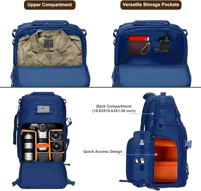 MOSISO Camera Backpack, DSLR/SLR/Mirrorless Tactical Camera Bag Case - Image 2