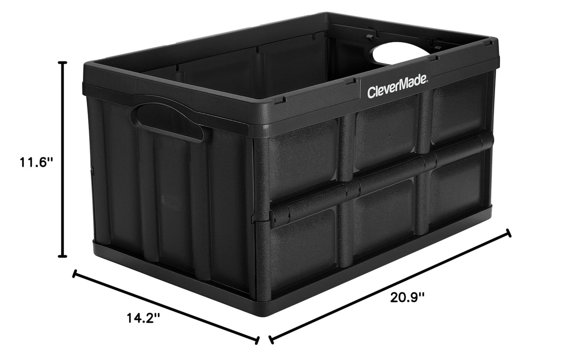 Collapsible Storage Bins (Black / 46l - 1 Pack)