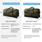 Vomgomfom Wheeled Collapsible Duffel Bag, 110L-140L Expandable Checked Luggage - Image 3