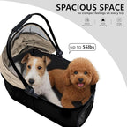 Dog Cat Stroller, Foldable 4 Wheels Dog Stroller - Image 4