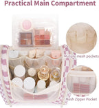 Narwey Hanging Toiletry Bag for Women Travel Makeup Bag Organizer Toiletries - Image 3