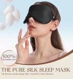 HiRui Silk Sleep Mask, 100% Natural Mulberry Silk of Double-Sided & - Image 3