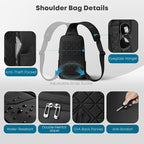 Crossbody Sling Bag for Men, Waterproof Sling Crossbody Backpack - Image 4