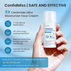 5X Ceramide Ultra Moisturizer Face Cream，with Ceramide Hyaluronic Acid Centella Collagen Hydration Relief Redness Reducing Ultra Repair Cream for Dry Skin Type