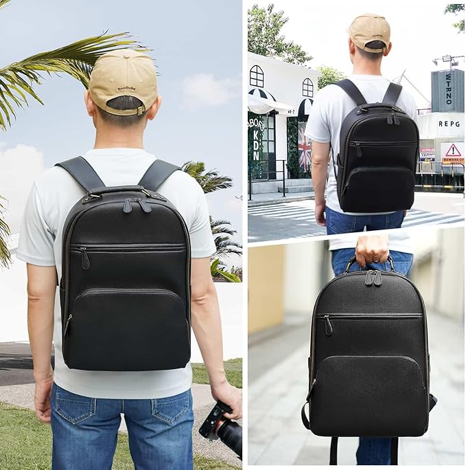 Camera Backpack Classic PU Leather - Image 5