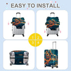 ANNA QUEEN Funny Adventure Travel Luggage Cover, Explore-Themed Suitcase - Image 6