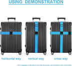Luggage Straps for Suitcases TSA Approved Travel Belt 4 Pack by Chelmon - Image 5