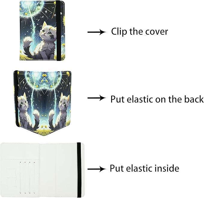 Cute Cat Passport Holder for Women and Men PU Leather Passport Cover for Travel - Image 4