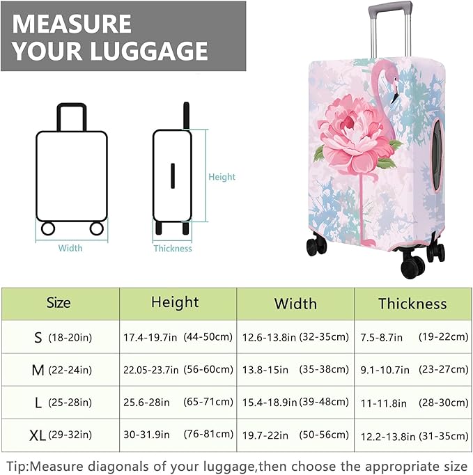 Travel Luggage Cover Suitcase Protector Fits 18-32 Inch Wheel Covers - Image 6