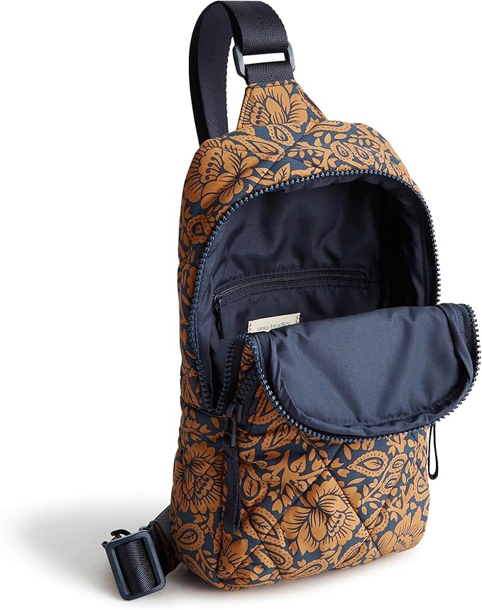 Vera Bradley Women's Lorman Sling Backpack-Featherweight Bag, Lotus Montage - Image 4