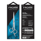 Fromm Professional Explore 5.75" Hair Cutting Shears for Wet and Dry Hair, Polished Silver Japanese Steel Scissors with Beveled Blade