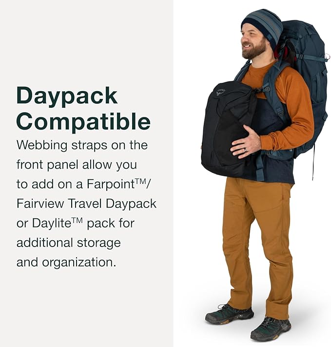 Osprey Farpoint Trek 55L Men's Travel Backpack, Muted Space Blue - Image 6