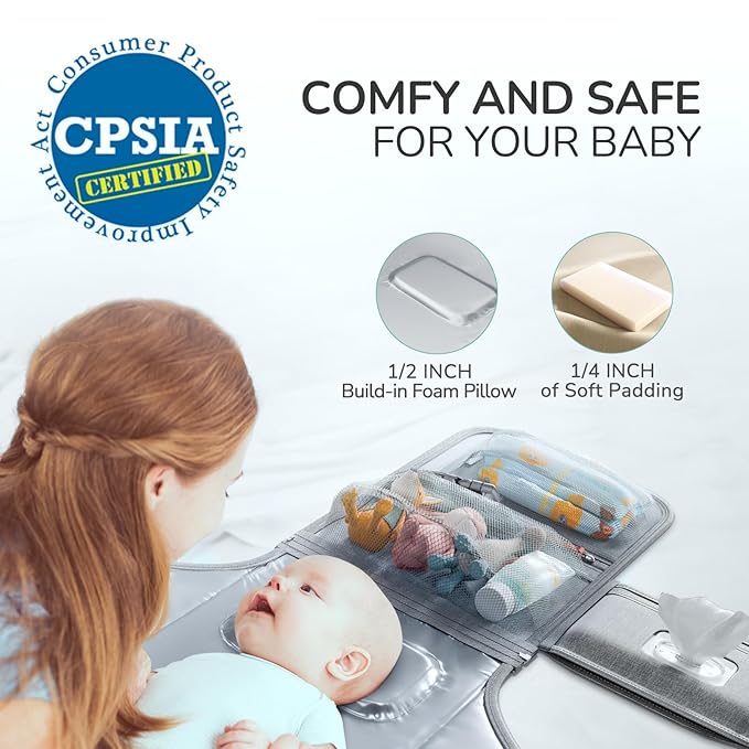 Portable Diaper Changing Pad for Baby, Detachable Travel Changing Pad - Image 2