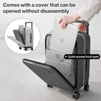 mixi Checked Luggage Wide Handle Luxury Design Rolling Travel Suitcase PC - Image 2