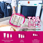TSA Approved Travel Toiletry Bag, 3 Pack Clear Makeup Bags - Image 2