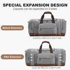 Litvyak Duffle Bag for Travel, Large 60L Canvas Travel Duffel Bags Overnight - Image 3