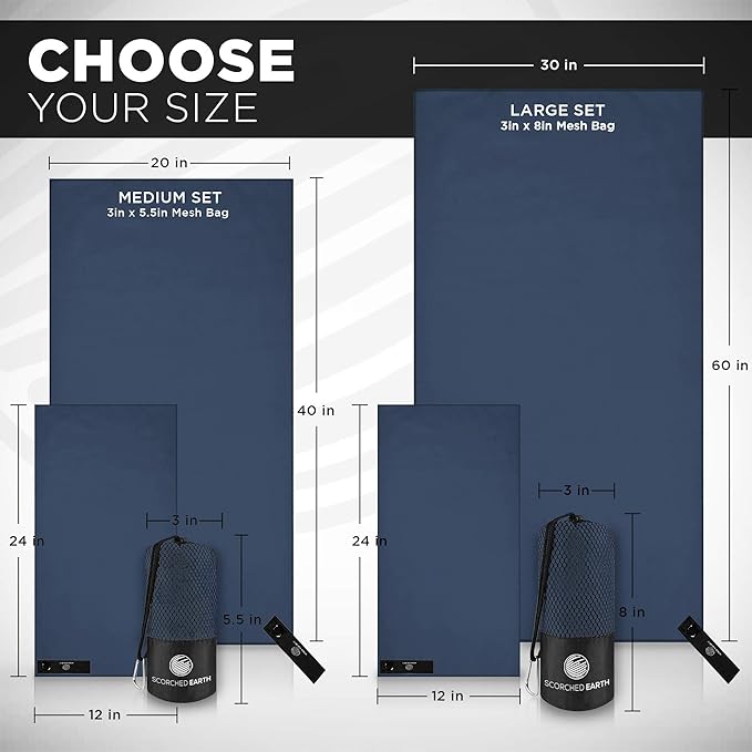 ScorchedEarth Microfiber Travel & Sports Towel Set - Image 4