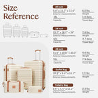 Coolife Suitcase Set 3 Piece Luggage Set Carry On Hardside Luggage - Image 7