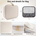 Travel Makeup Bag with LED Mirror Travel Makeup Organizer with 3 Lighted - Image 5