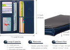 VISOUL Mens Leather Long Checkbook Bifold Wallets - Image 3