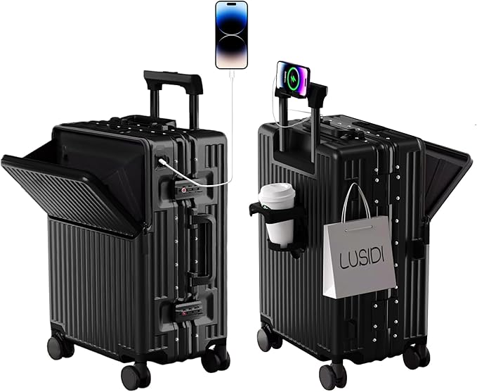 Hard Shell Luggage 24 Inch Travel Luggage, Carry-On Luggage Spinner TSA by cycyCarry