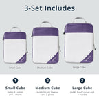 Compression Packing Cubes 3 Set, Compressible Space-Saving Packing Cubes - Image 3