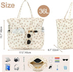 Beach Pool Bags Tote for Women Ladies Large Gym Tote Carry On Bag - Image 3