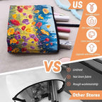 Cosmetic Bags Travel Makeup Toilet Case Waterproof Pouch for Women Girls 6.7X9.45inches - Oil Painting of A Colorful Poppy Field