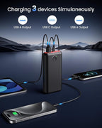 Portable Charger Power Bank 40000mah, USB C Fast Charging 22.5W External - Image 5