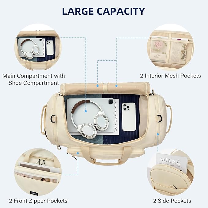 Large Travel Duffle Gym Bag - Image 4