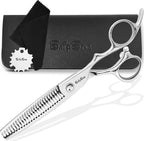 6.5" Professional Thinning Shears for Hair Cutting with CNC Tech, 440C Steel Sharp Hair Thinning Scissors, Convex Blades, Teeth Texture Texturizing Shears for Women Men Salon Stylist Home Hairdressing