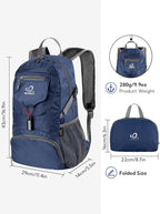 WATERFLY Small Lightweight Packable Backpack: 20l Ultra Light Foldable Travel - Image 2