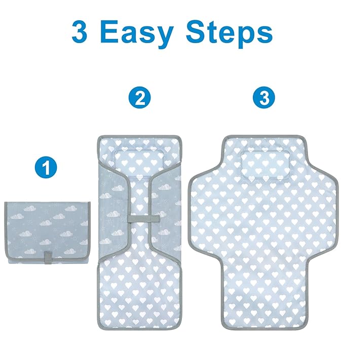 Accmor Portable Diaper Changing Pad, Waterproof Baby Changing Mat, Foldable - Image 5