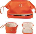 Bridesmaid Gift, Initial Makeup Bags, Personalized Double Layer Cosmetic Bag by Vogewood