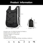 16L Hiking Daypack Lightweight Foldable Travel Backpack Water Repellent Camping - Image 8