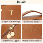 Birthday Gifts for Women Teen Girl, Personalized Initial Makeup Organizer Bag - Image 4