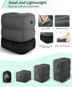 JefDiee Inflatable Travel Foot Rest Pillow, Kids Airplane Bed, Adjustable 3 - Image 3