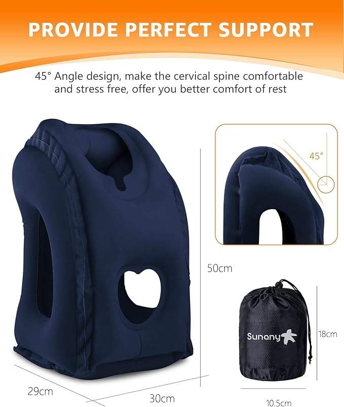 Sunany Travel Pillow, Inflatable Neck Pillow Used - Image 5