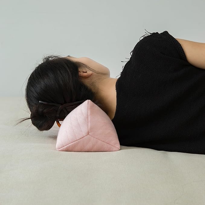 Buckwheat Neck Support Pillow Cervical Neck Cylinder Bolster Pillow Neck Pain - Image 5