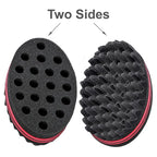 3 Pcs Afro Twist Upgrade Set: Hair Sponge Double-sided and 2 Twist Comb, Curl Sponge Hair Brush for Women Men Barber Personal Styling