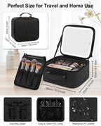Chomeiu Makeup Bag with LED Mirror, Cute Cosmetic Bags Birthday Gifts - Image 2