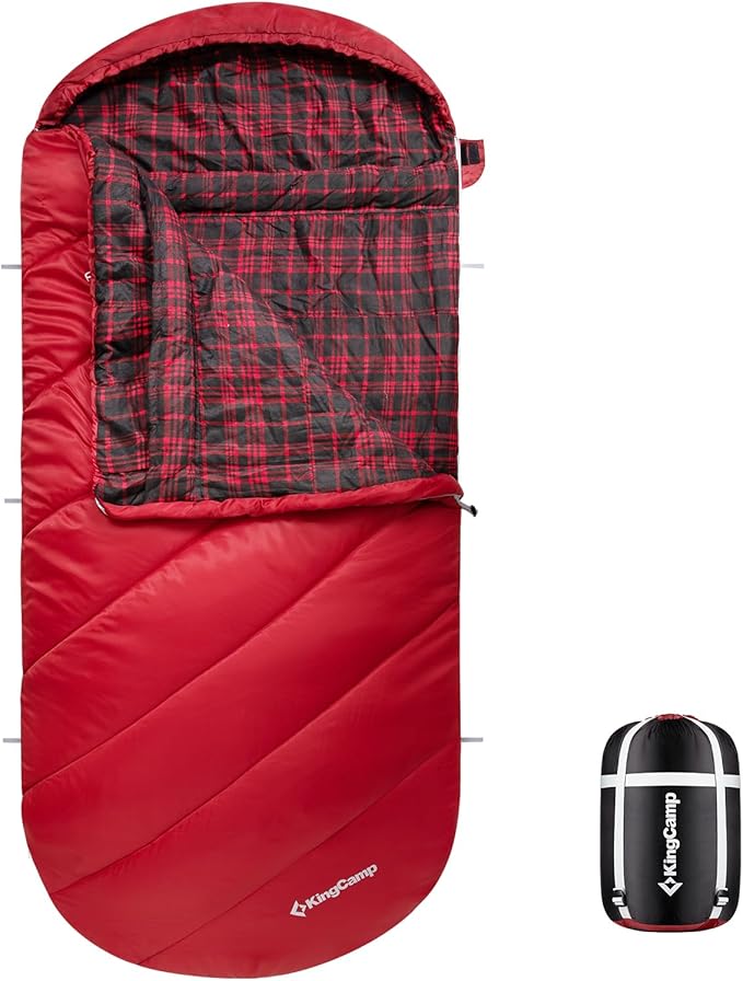 KingCamp Sleeping Bag for Adults, Cold Weather & Warm Extra Wide Big & Tall XL by KingCamp