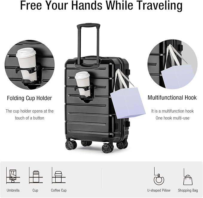 KYME Hardside Carry On Luggage 22x14x9 Airline Approved - Image 2
