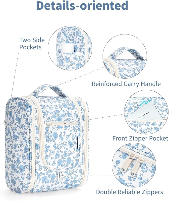 Narwey Hanging Toiletry Bag Women Travel Makeup Bag Organizer Toiletries Bag - Image 6